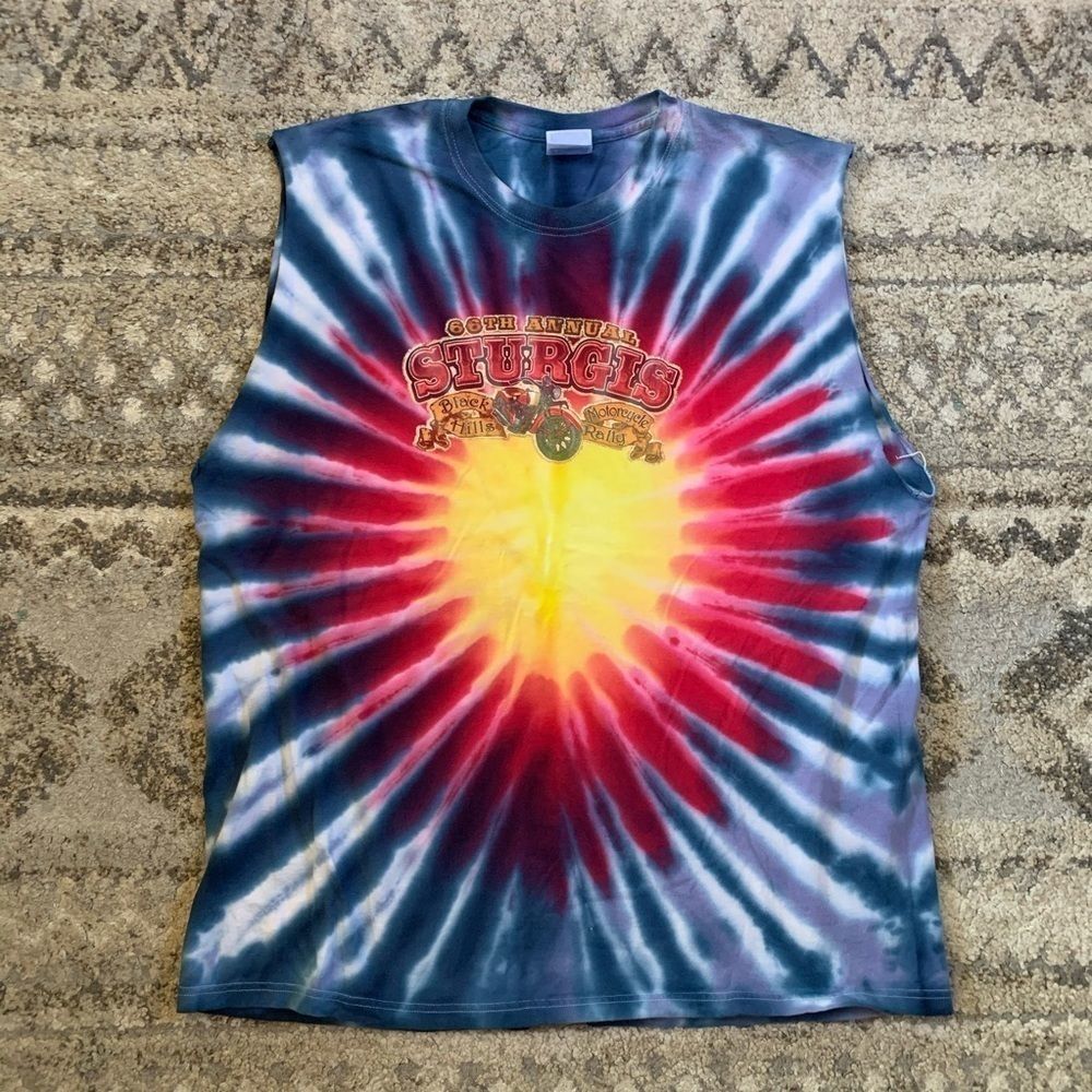 Sturgis Black Hills Tye-Dye Cut-off T-Shirt XL